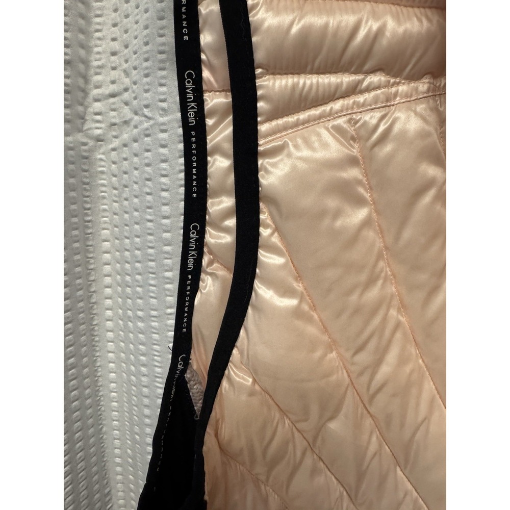 Calvin Klein Women's Pink Black Performance‎ Puffer Quilted Vest Premium Down XL - Picture 9 of 14
